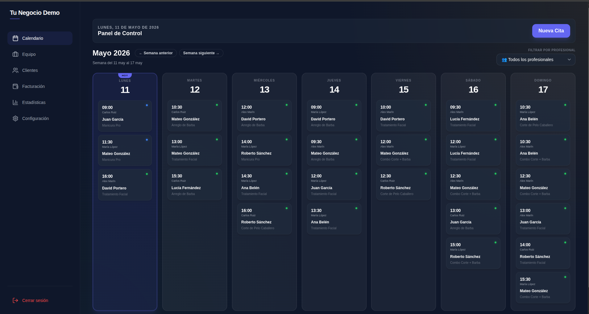 NovaCitas Dashboard